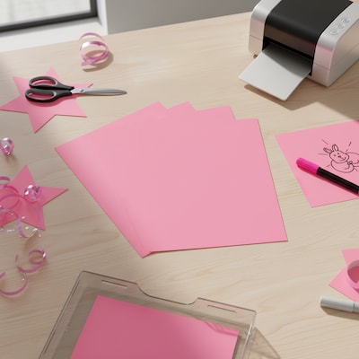 Staples Brights Multipurpose Colored Paper, 20 lbs., 8.5 x 11, Pink, 500/Ream (25207)