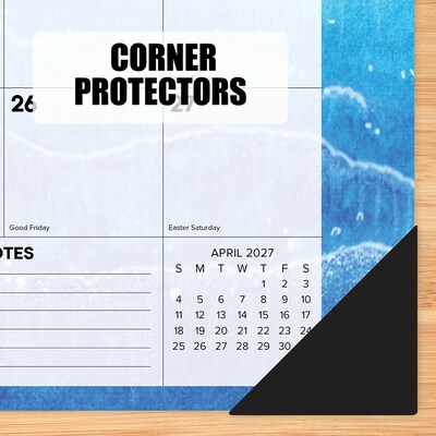 2027 Willow Creek Beaches 17" x 12" Monthly Desk Pad Calendar, Assorted Colors (66447)