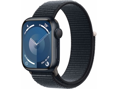 Apple Watch Series 9 (GPS) Smartwatch, 41mm, Midnight Aluminum Case with Midnight Sport Loop  (MR8Y3