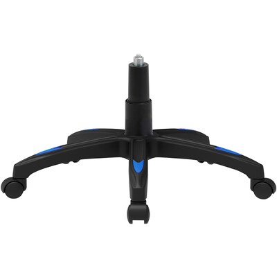 Lorell Vinyl Ergonomic Racing Gaming Chair, Black/Blue/Gray (LLR84395)