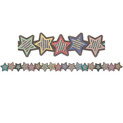 Teacher Created Resources Home Sweet Classroom Stars Die-Cut Border Trim, 35 Feet Per Pack, 6 Packs (TCR8813-6)