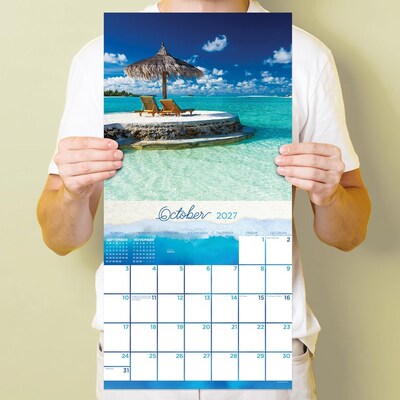 2027 TF Publishing Tropical Escapes 11" x 11" Monthly Wall Calendar, Multicolored (27-1031)