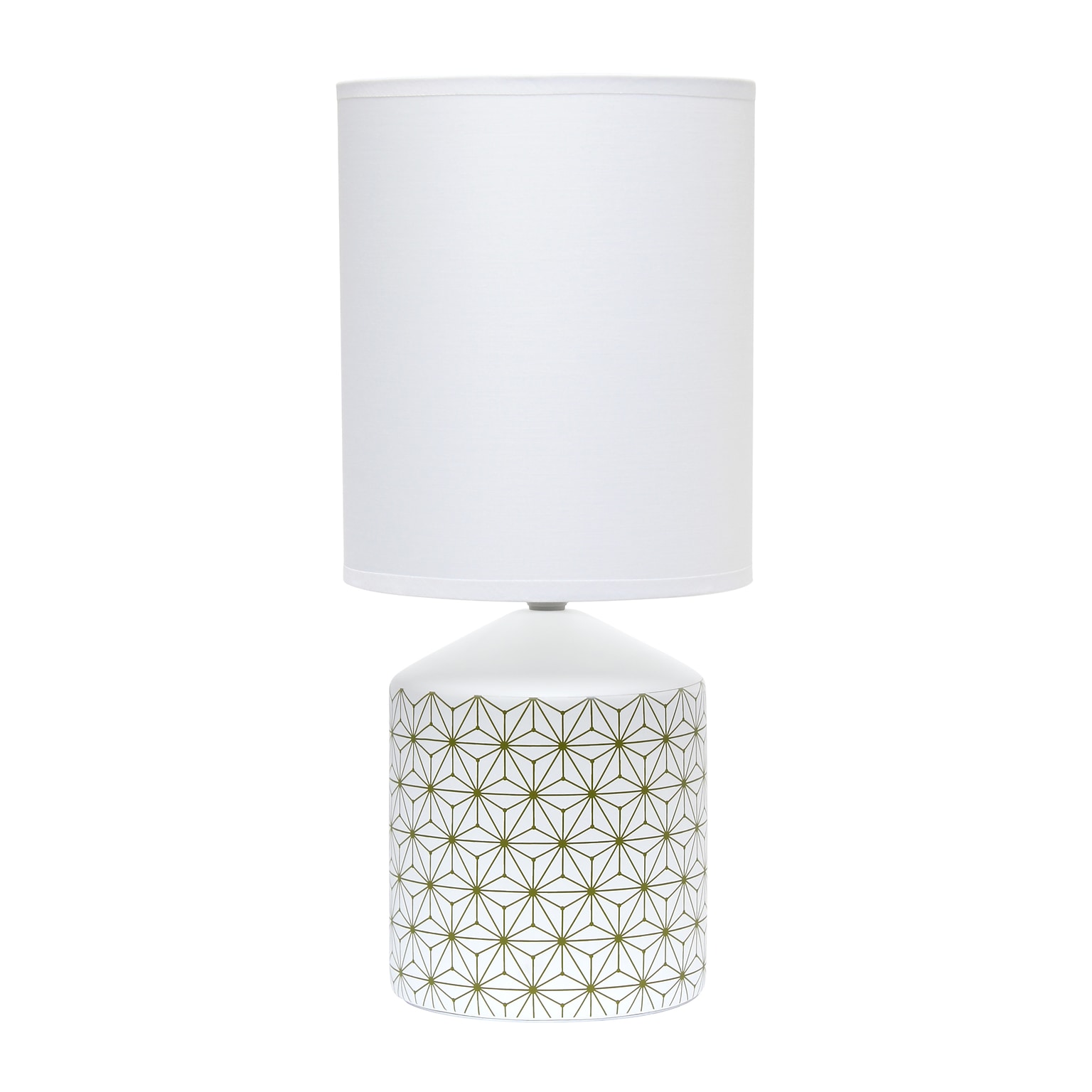 Simple Designs Fresh Prints Table Lamp, Gold Squares (LT2077-SQU)