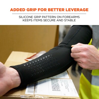 Chill-Its 6691 Cooling Arm Sleeves, Box-Handling Grip, Medium, 1-Pair, Black (12387)