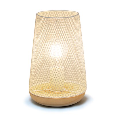 Creekwood Home Industrial Mesh 9 LED Table Lamp, White (CWT-1004-WH)