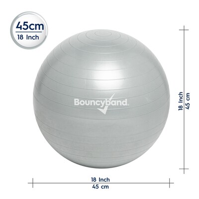 Bouncy Bands Balance Ball, 45cm, Silver (BBAWBS45SI)