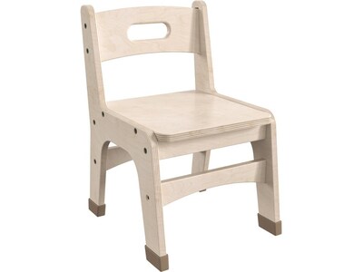 Flash Furniture Bright Beginnings Wooden Classroom Chair, Brown, 2 Pieces/Set (MK-KE24435-GG)
