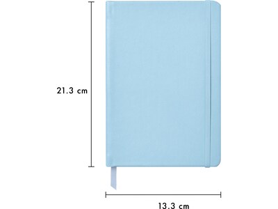 Carpe Diem Sky Blue Journal, 5.24" x 8.27", Wide-Ruled, 192 Pages (9374-CD)
