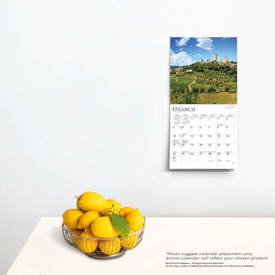 2024 BrownTrout Italy 7" x 14" Monthly Wall Calendar (9781975463304)