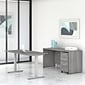 Bush Business Furniture Studio C 60"W Credenza Desk, Platinum Gray (SCD360PG)