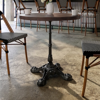 Flash Furniture Chambery 28.25H X Table Base, Cast Iron, Black (SDAT2222)