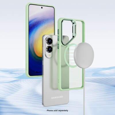 SaharaCase Venture Series Kickstand MagSafe Phone Case for Samsung Galaxy S25 Edge, Shock Absorbing, Oasis Green (CP00829)