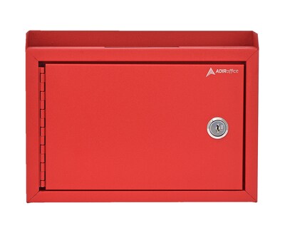 AdirOffice Multipurpose Drop Box with Suggestion Cards, Medium, Red (631-02-RED-PKG)