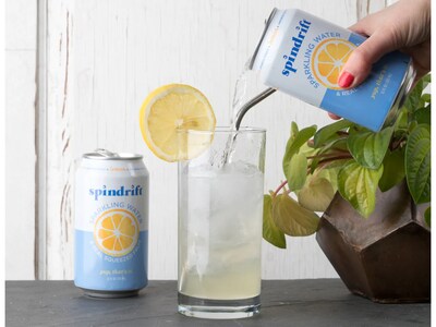 Spindrift Lemon Flavored Sparkling Water, 12 oz., 24 Cans/Carton (0-4108-0004)