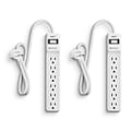 NXT Technologies™ 6-Outlet Surge Protector, 2.5 Cord, 500 Joules, 2/Pack (NX54311)