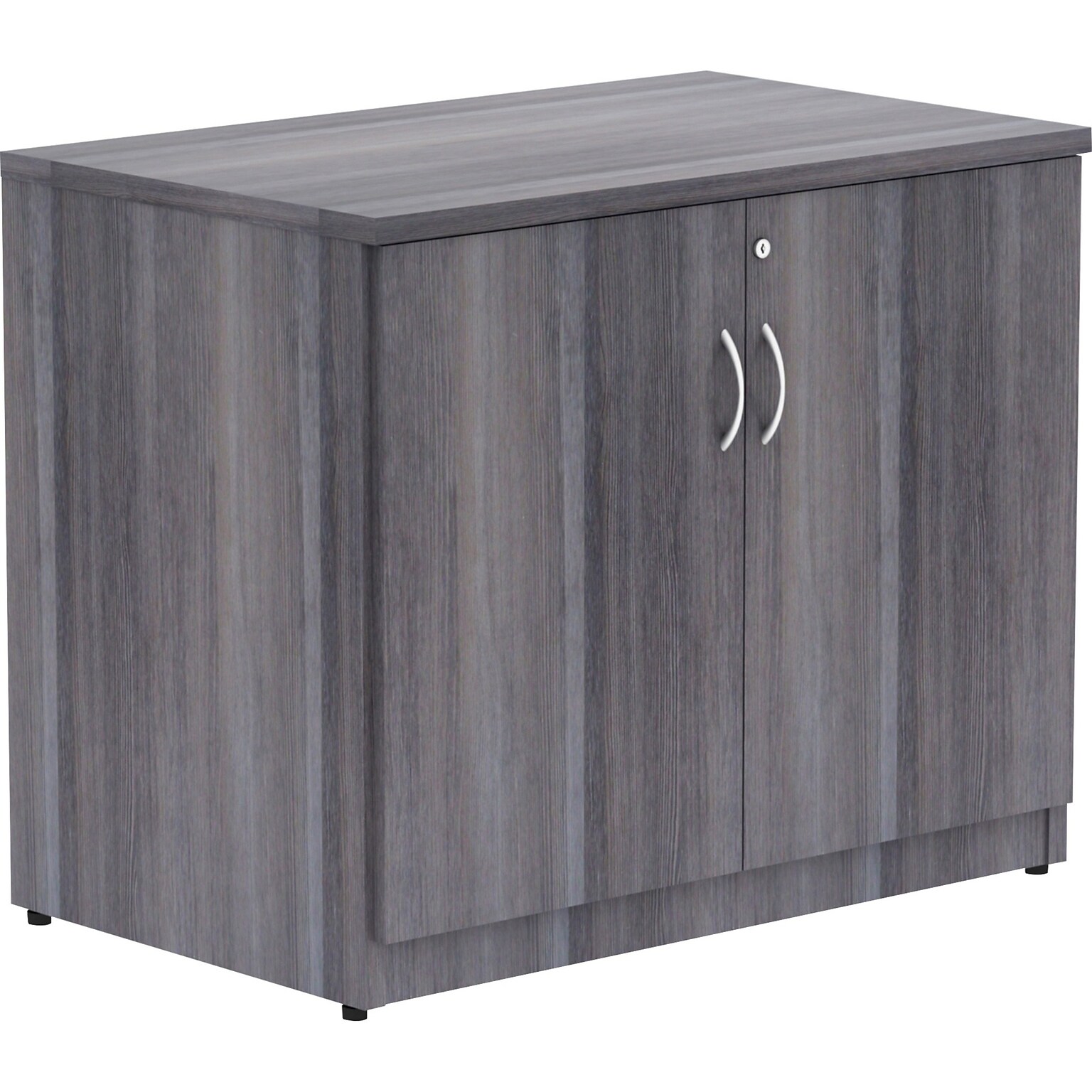 Lorell Essentials Series 2-Door Storage Cabinet, 36W x 22.5D x 29.5H, Weathered Charcoal (LLR69564)