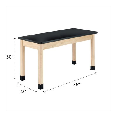 Diversified Woodcrafts Rectangular Science Lab Table, 54 x 24, Light Hardwood (P7206M30N)