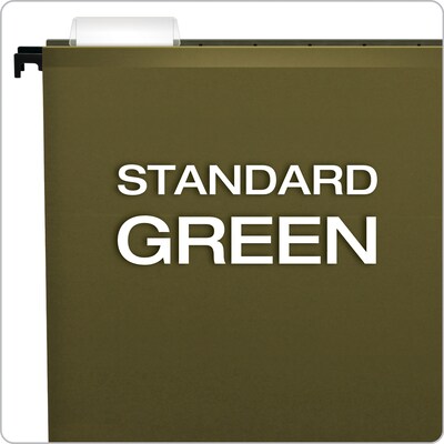 Pendaflex SureHook Hanging File Folders, Legal Size, Standard Green, 20/Box (PFX 6153 1/5)