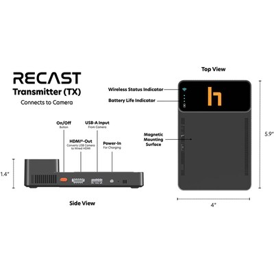 HoverCam Orbit Recast Wireless USB Camera Adapter, Black (HCOR)