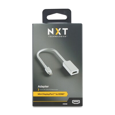 NXT Technologies 0.5' Mini DisplayPort/HDMI Audio/Video Adapter, White (NX60397)