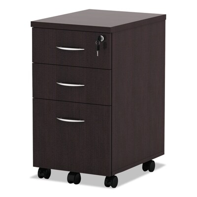 Alera Valencia Mobile Box/box/file Pedestal File, 15 7/8 X 20 1/2 X 28 3/8, Espresso