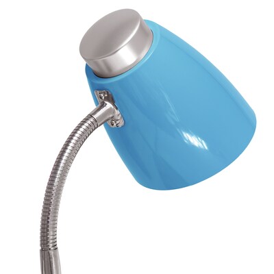 Creekwood Home 18.5" Flexible Gooseneck Organizer Desk Lamp with Stand, Blue (CWD-1001-BL)