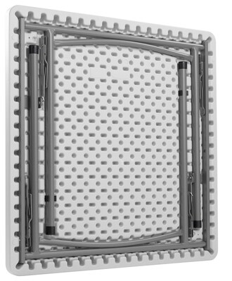 National Public Seating BT Series 36" Square Top Heavy Duty Plastic Folding Table, Speckled Grey (BT3636)