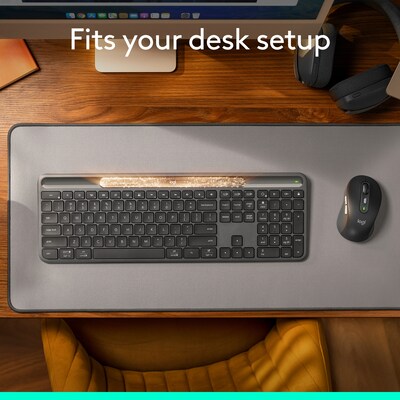 Logitech Signature Slim Solar+ Wireless Bluetooth Keyboard K980, Graphite (920-013755)