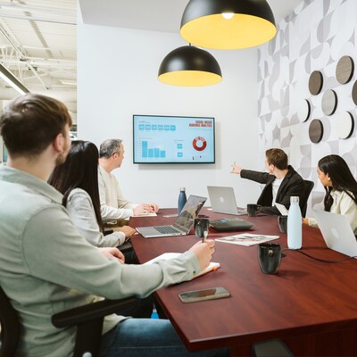 Bush Business Furniture 96" Boat Shaped Conference Table, Hansen Cherry (99TB9642HCK)