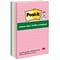 Post-it Greener Notes, 4 x 6, Sweet Sprinkles Collection, Lined, 100 Sheets/Pad, 5 Pads/Pack (6605