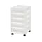 Iris 5-Drawer Storage Cart, White/Translucent White (585007)