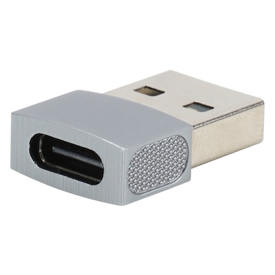 Amaze USB-C to USB-A Adapter, Silver, 2/Pack (AMZUSBCA2P)