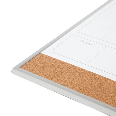 U Brands 4N1 Cork & Dry-Erase Whiteboard, Aluminum Frame, 3 x 2 (3891U00-01)