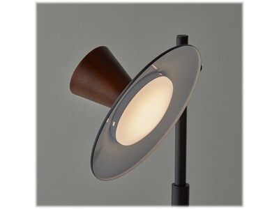 Adesso Elmore LED Desk Lamp, 16.5", Black/Walnut (5180-01)