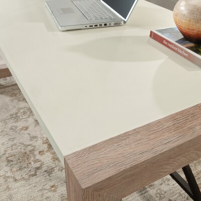 Sauder Dixon City 66"W Executive Business Desk, Brushed Oak (432892)