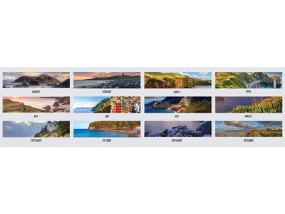 2025 House of Doolittle Earthscapes Coastlines 22 x 17 Monthly Desk Pad Calendar (178-25)