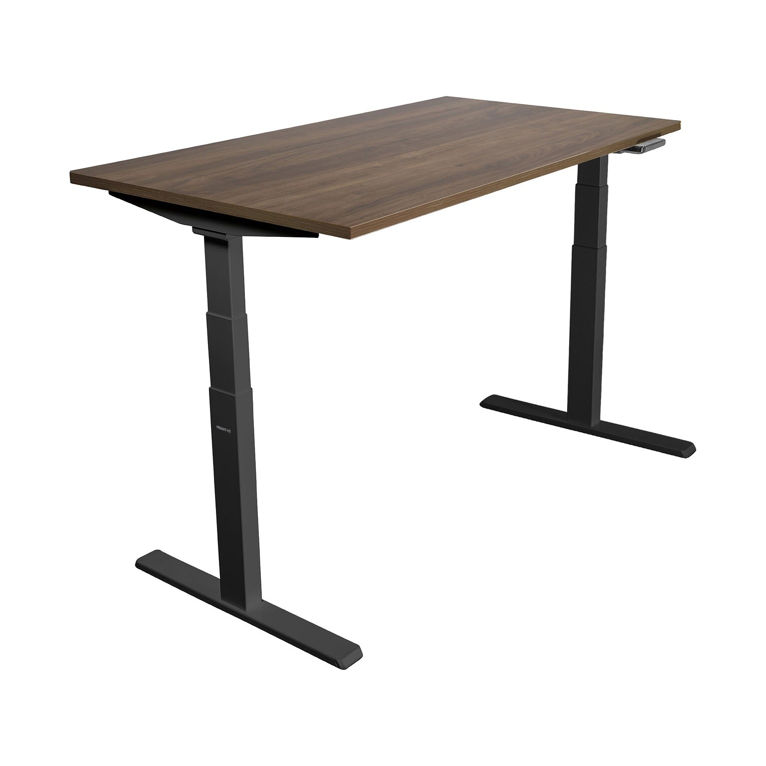 Mount-It! Ultimate 55W Electric Rectangular Adjustable Standing Desk, Adrift/Black (MI-18080)