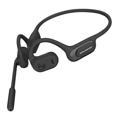 OPN Sound Chat Pro Wireless Open-Ear Communication Headset with Microphone, Bluetooth, Black (OS5050