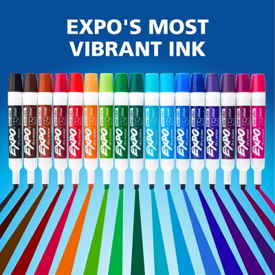 Expo Low Odor Tank Dry Erase Marker, Chisel Tip, Black, 12/Pack (80001)