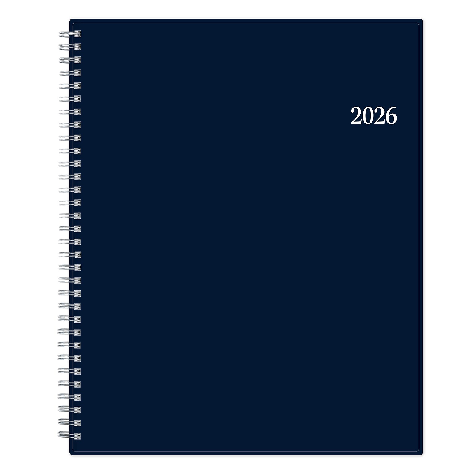 2026 Blue Sky Passages 8.5 x 11 Calendar Year Weekly & Monthly Planner, Faux Leather Cover, Navy (148659-26)