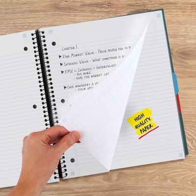 Five Star Advance 3-Subject Notebooks, 8.5" x 11", College Ruled, 150 Sheets, Color Chosen at Random (06324)