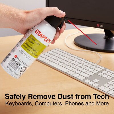 Staples®  Electronics Air Duster, 10 oz. (SPL10ENFR-1)
