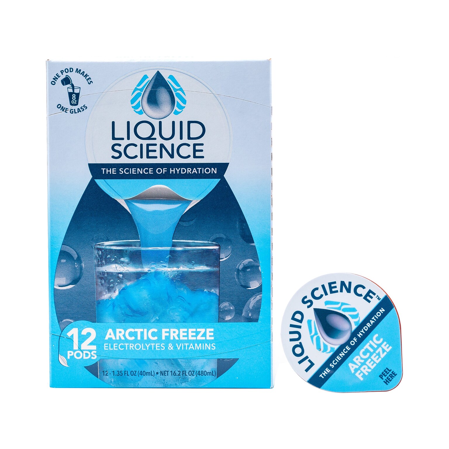 Java House Liquid Science Sugar-Free Arctic Freeze Hydration Pods, 1.35 oz., 12/Carton (FC900E30)