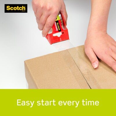 Scotch Sure-Start Shipping Packing Tape, 1.88"W x 22.2 Yards, Clear, 6-Pack (145-6)