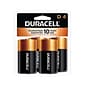 Duracell Coppertop D Alkaline Batteries, 4/Pack (DURMN1300R4Z)