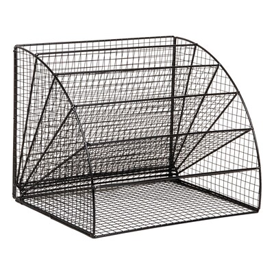 Mind Reader Metal Front Loading Letter Tray, Black (ACCOFILE-BLK)