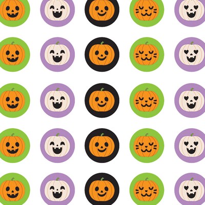Teacher Created Resources Halloween Pumpkins Mini Stickers, 378/Pack, 12 Packs/Bundle (TCR6946-12)