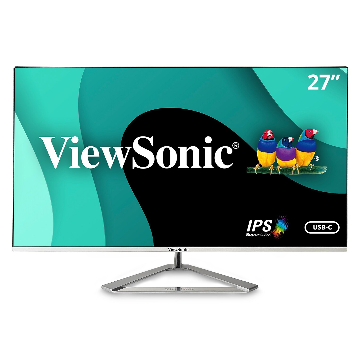 ViewSonic Thin-Bezel 27 4K Ultra HD 60Hz LED Monitor, Silver (VX2776-4K-MHDU)