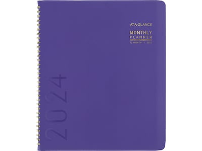 2024 AT-A-GLANCE Contemporary 9" x 11" Monthly Planner, Purple (70-250X-14-24)