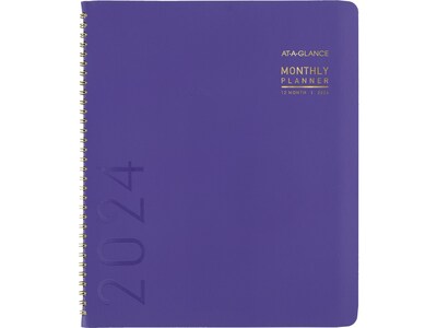 2024 AT-A-GLANCE Contemporary 9 x 11 Monthly Planner, Purple (70-250X-14-24)